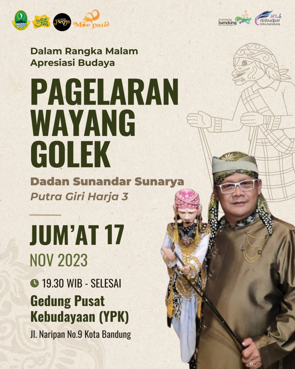 Apresiasi Budaya dalam Malam Pagelaran Wayang Golek 