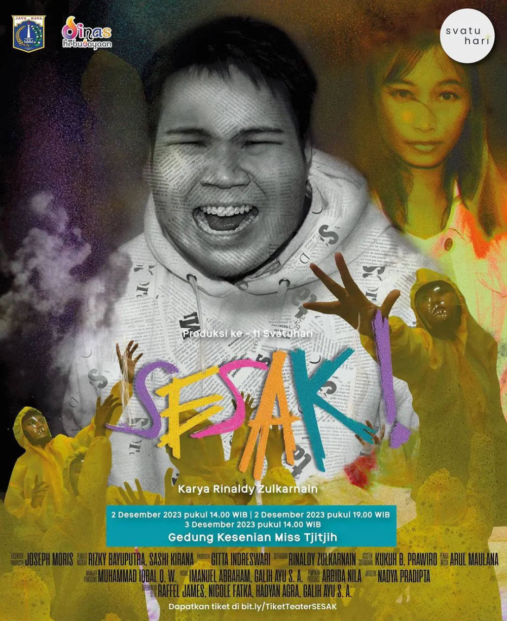 Siap-siap SESAK! Pentas Teater Musikal SESAK di Gedung Kesenian Miss Tjitjih