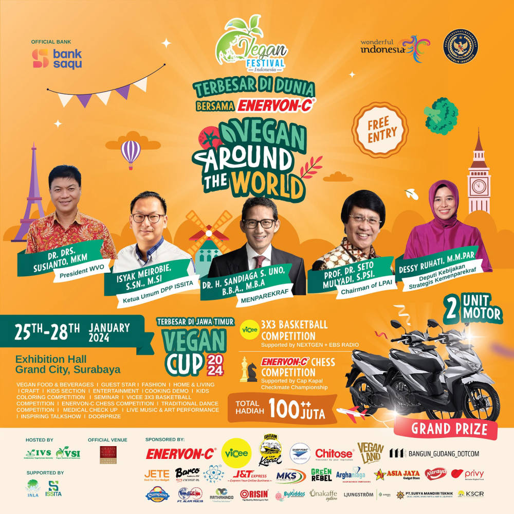 Vegan Festival Surabaya 2024 – Pesta Kuliner Vegan Terbesar di Dunia