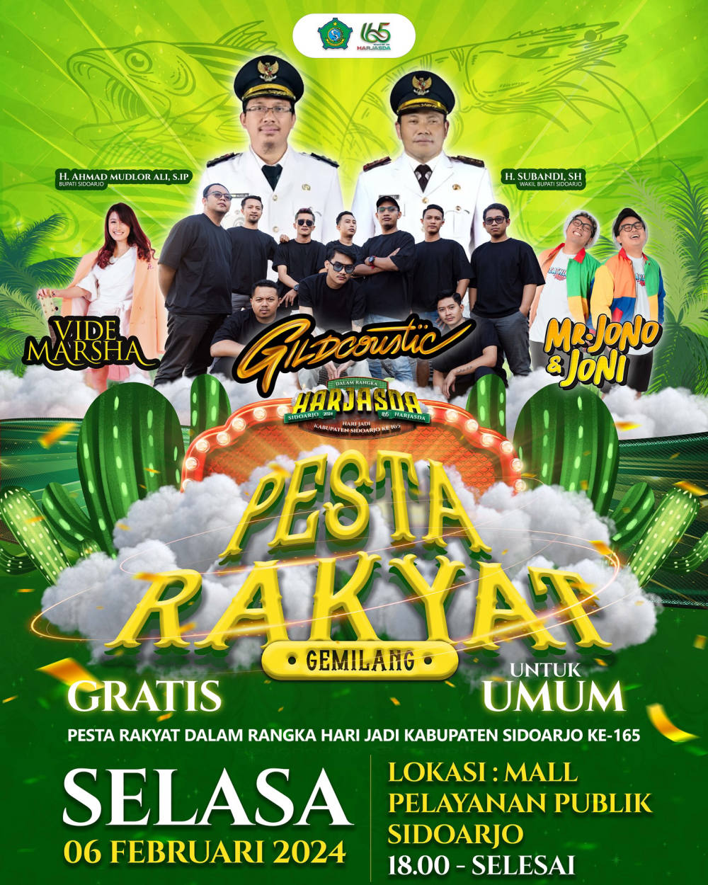 Meriahkan Pesta Rakyat Sidoarjo dalam Rangka Hari Jadi ke-165, Gratis untuk Semua!
