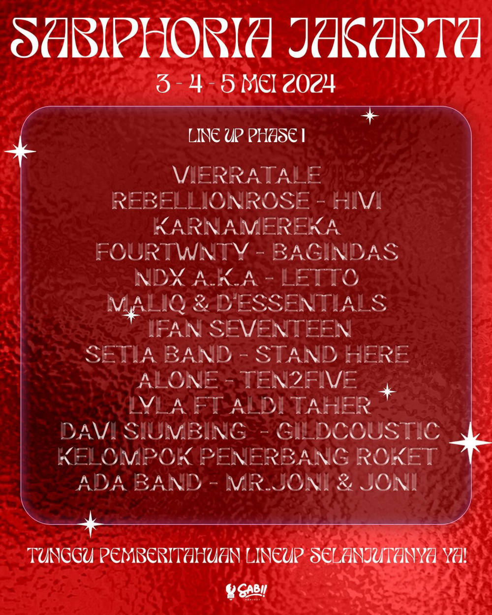 Sabiphoria Jakarta 2024: Presale Tiket Sudah Dibuka untuk Penggemar Musik Era 2000-an hingga 2020-an