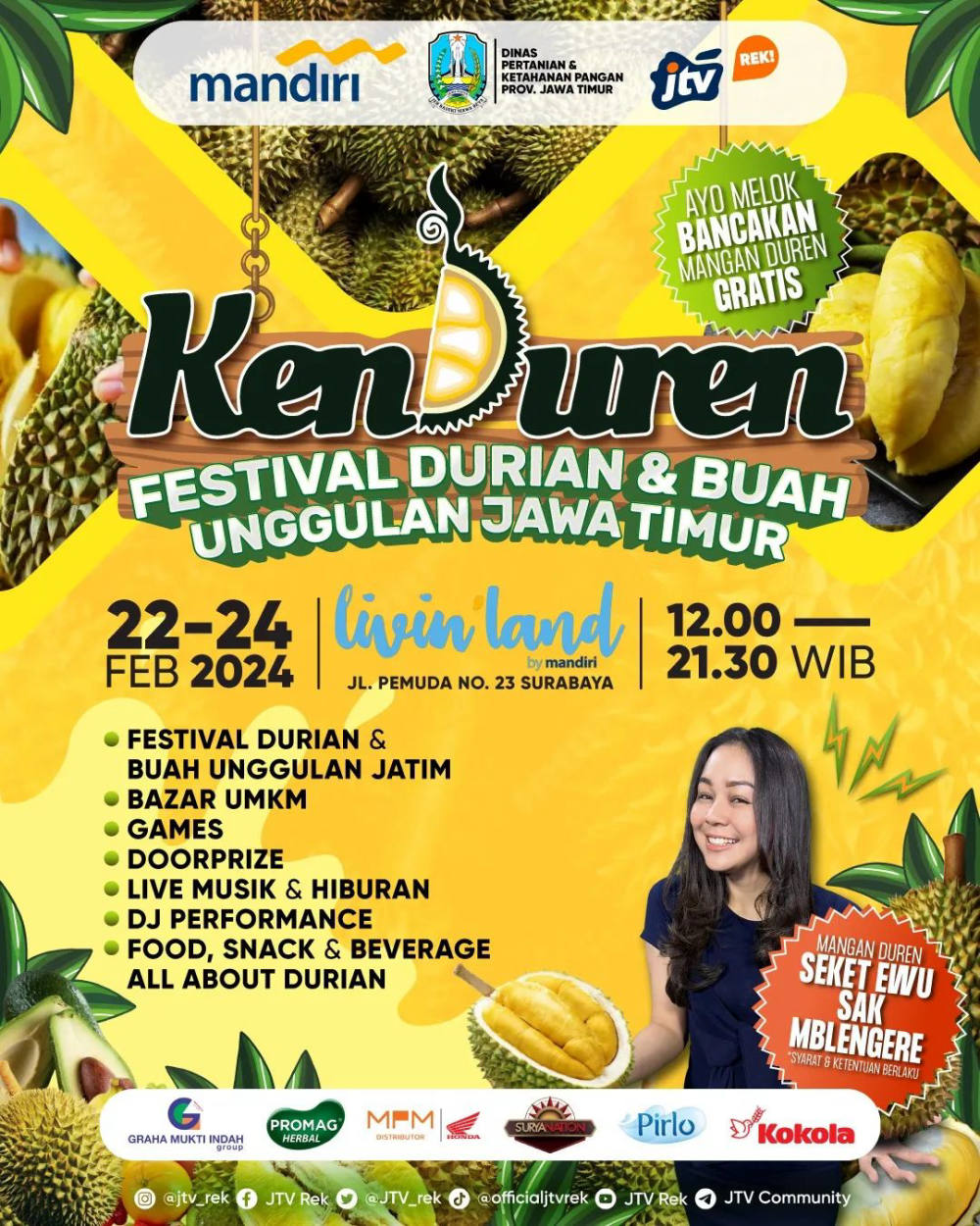 4th KENDUREN JTV di Surabaya: Surga bagi Pecinnta Durian
