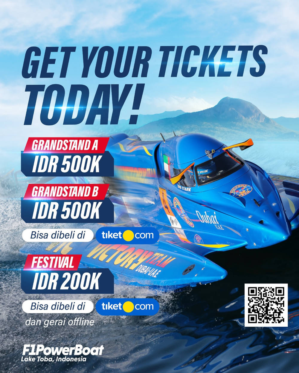 Adrenalin Kecepatan di Atas Air: F1 Powerboat Menyapa Danau Toba