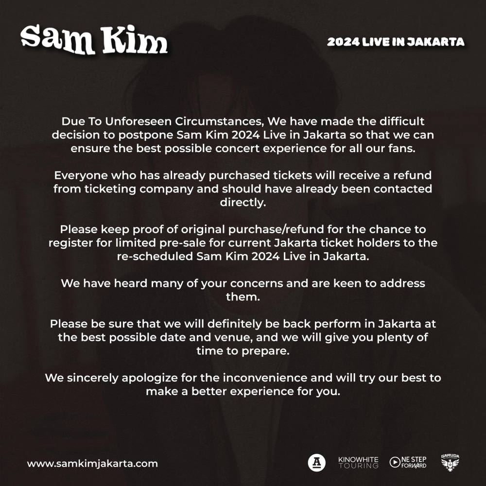 Penundaan Sam Kim Live in Jakarta