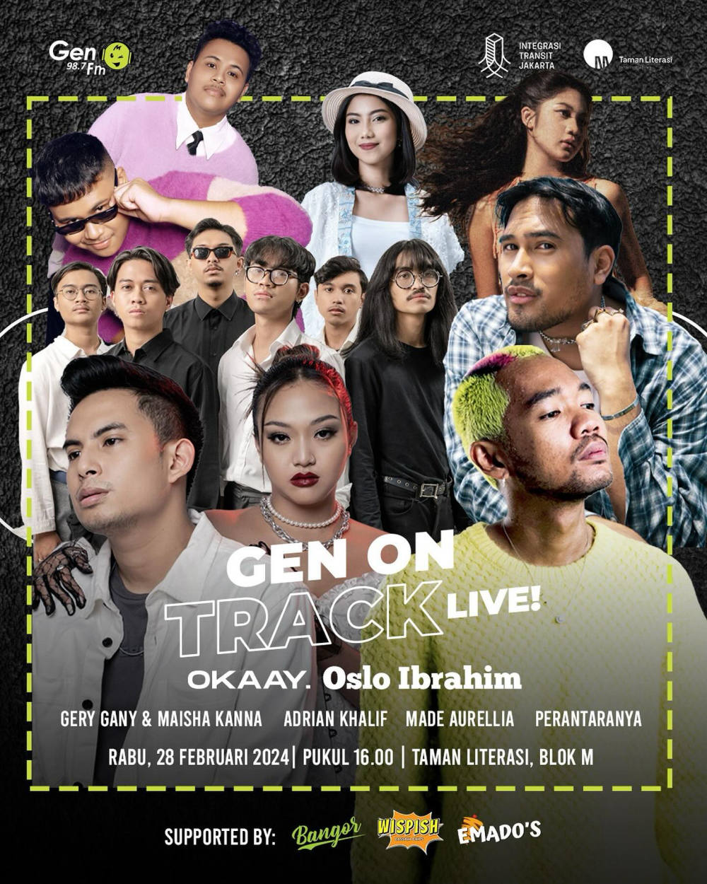 Gen On Track Live Comeback di Taman Literasi Block M