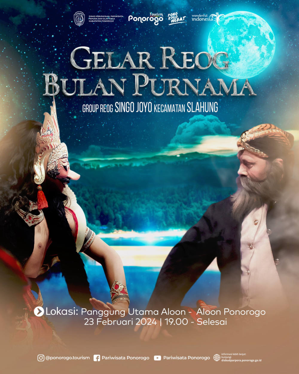 Gelar Reog Bulan Purnama Siap Memukau Pengunjung di Ponorogo