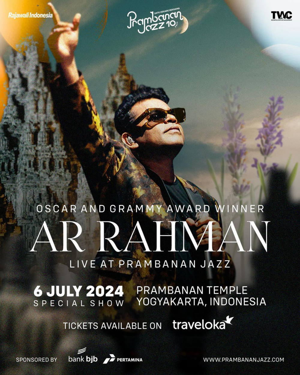 Prambanan Jazz Festival 2024 Menghadirkan AR Rahman dalam Perayaan Satu Dekade yang Spektakuler
