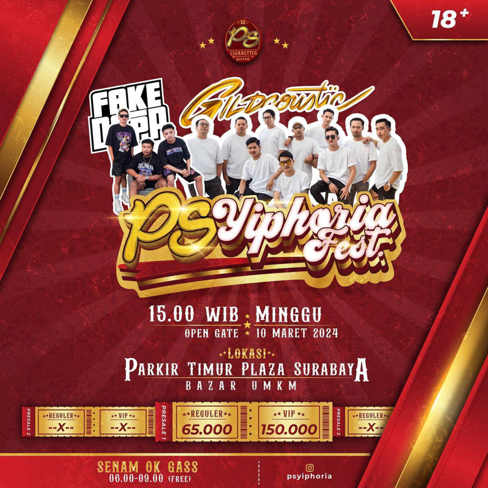 PSyiphoria Fest 2024: Panggung Apik Penyuka Musik di Surabaya