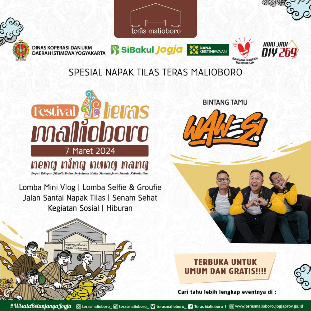 Meriahkan Pembukaan HUT Teras Malioboro ke-2: Kegiatan, Budaya, dan Hiburan Gratis!