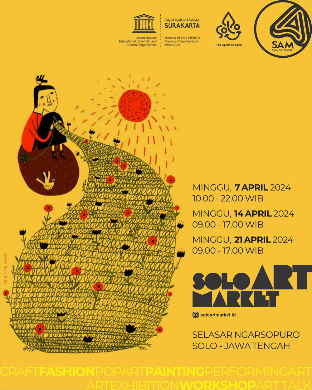 Solo Art Market April 2024: Serbu Karya Artisan di Pusat Kreativitas Solo