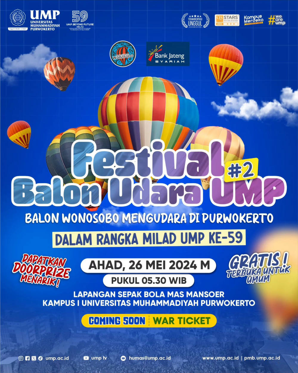 Festival Balon Udara UMP 2024: Perayaan Inovatif dan Budaya di Purwokerto