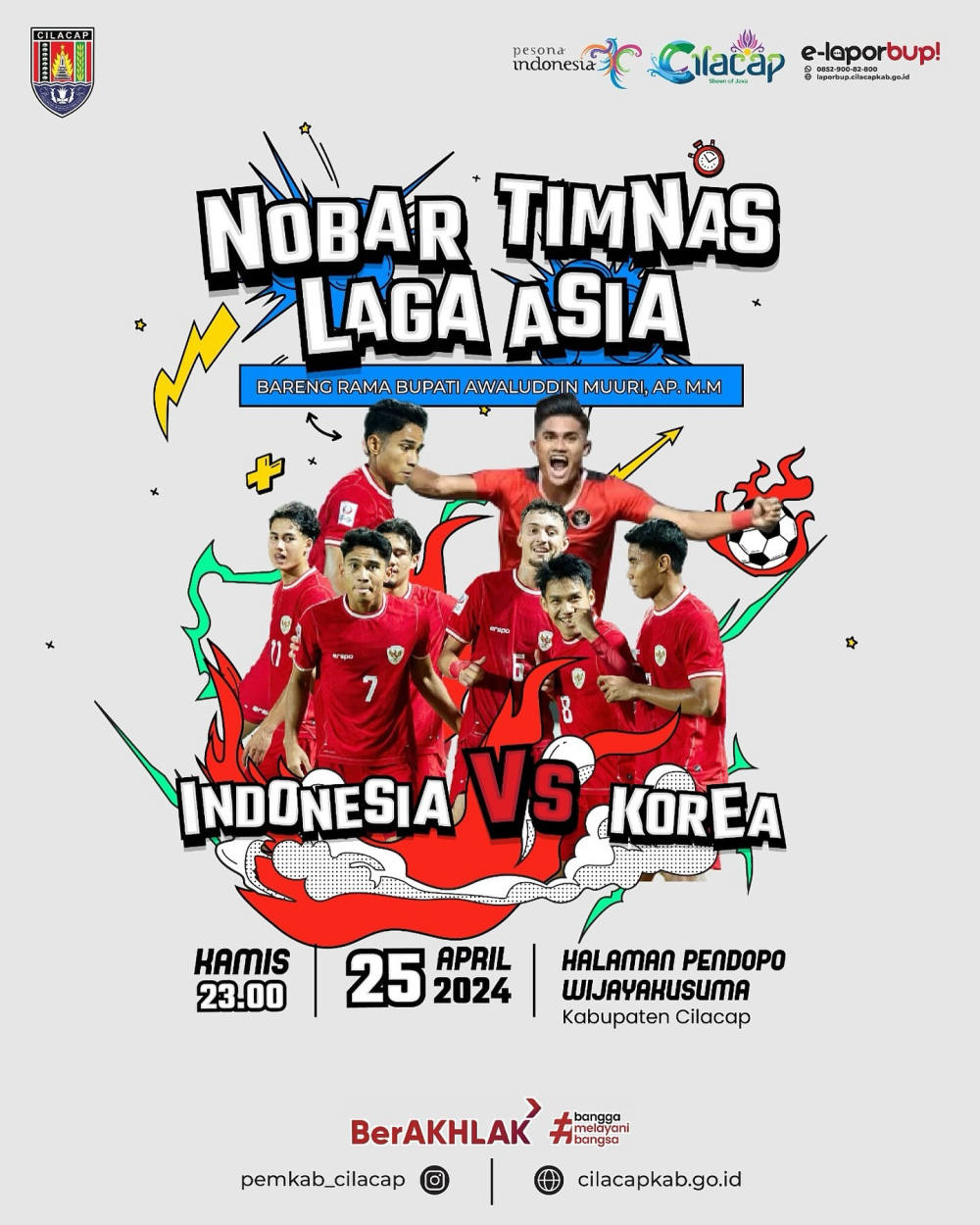 Nonton Bareng Pertandingan Kuarter Final Piala Asia U-23: Indonesia vs Korea Selatan di Cilacap