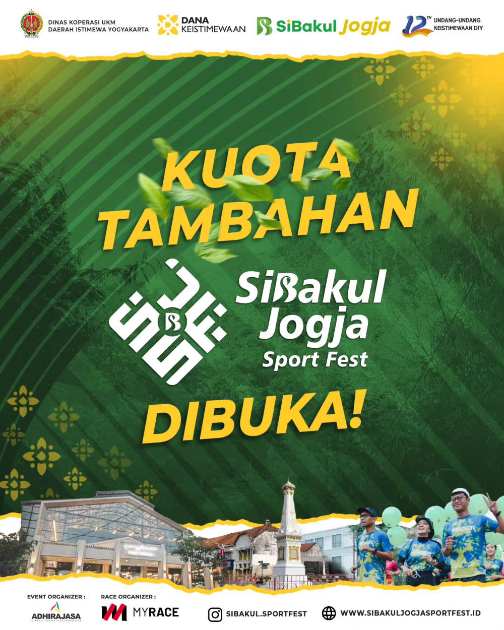 KUOTA PENDAFTARAN SIBAKUL JOGJA SPORT FEST 2024 DIBUKA ON THE SPOT