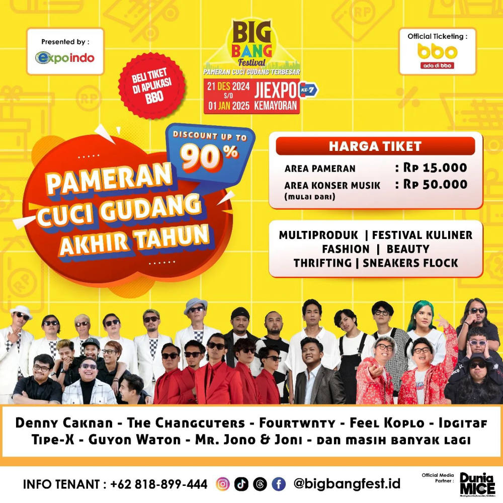 Big Bang Festival 2024 Akan Digelar di JIEXPO Kemayoran