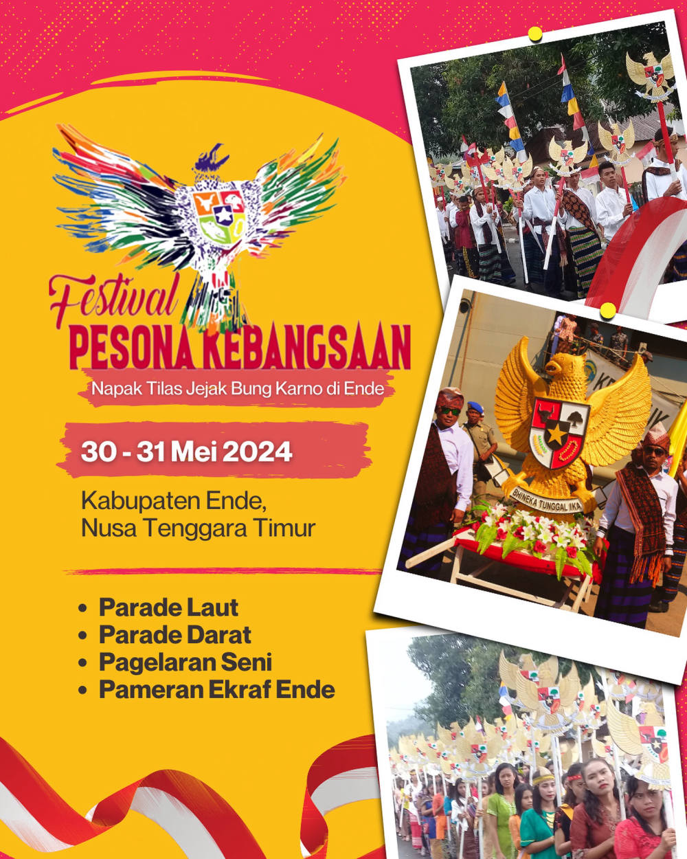 Festival Pesona Kebangsaan 2024 di Ende: Mengenang Sejarah dan Kebudayaan Indonesia