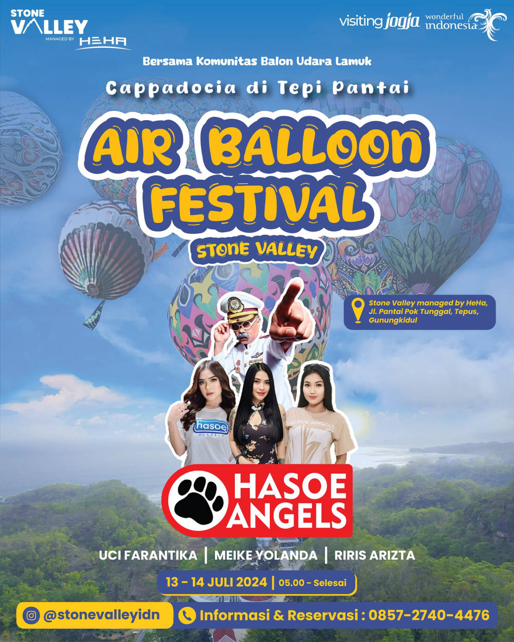 Festival Balon Udara Stone Valley: Serunya Kegiatan di Tepi Pantai Gunungkidul