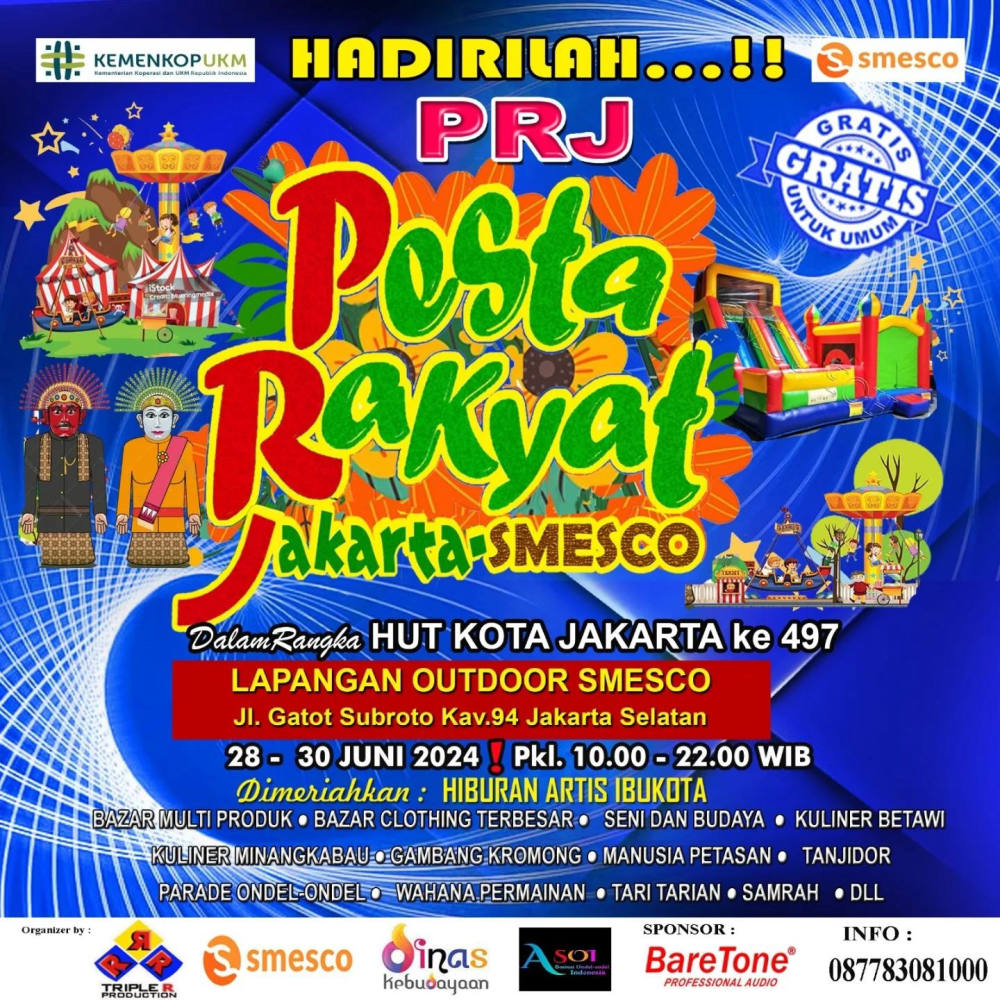 Meriahkan HUT Jakarta ke-497 di Pesta Rakyat Jakarta 2024