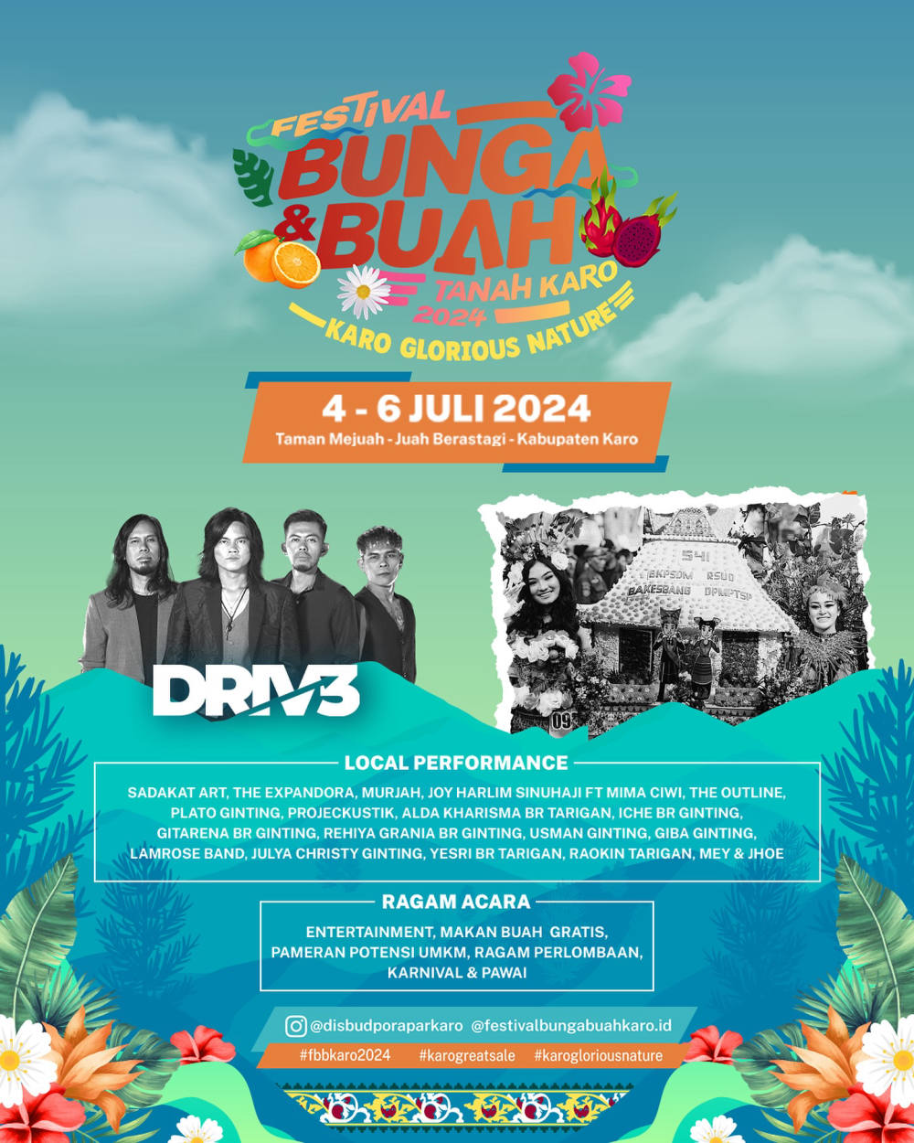 Makan Buah Gratis di Festival Bunga dan Buah Tanah Karo 2024: Perayaan Ikonik di Kabupaten Karo