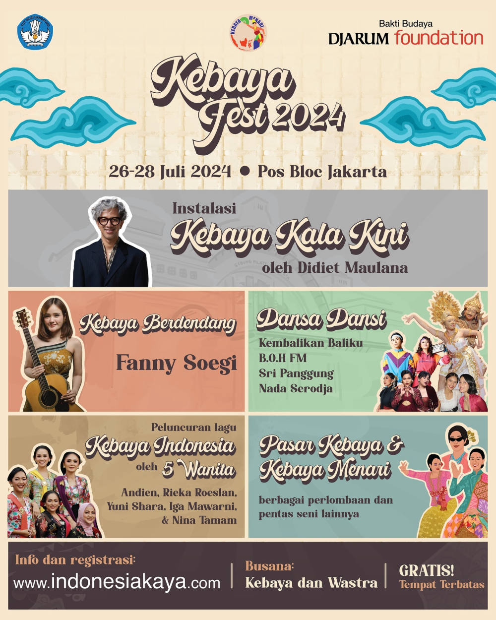 Kebaya Fest 2024: Perayaan Hari Kebaya Nasional di Pos Bloc Jakarta