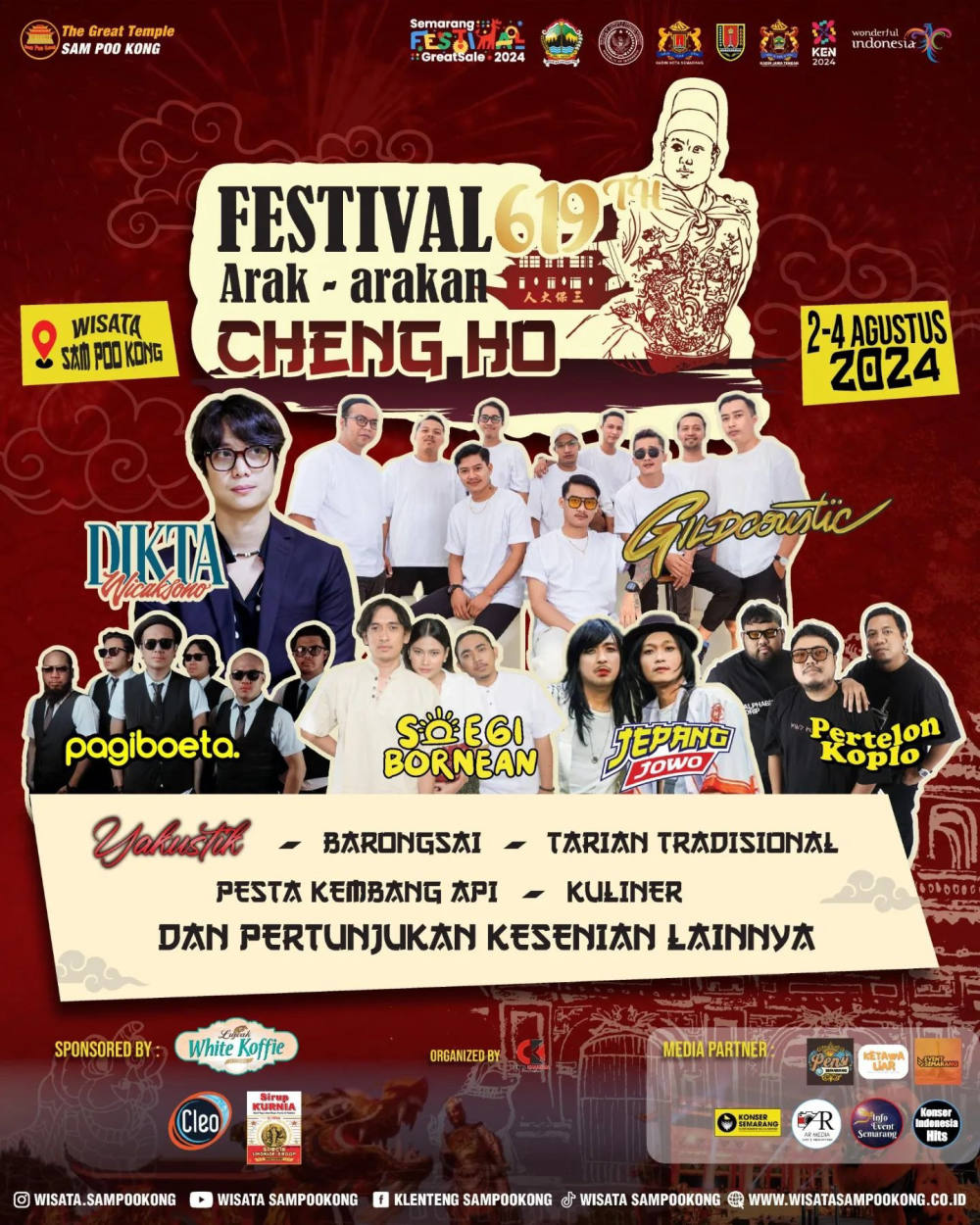 Festival Arak-Arakan Cheng Ho 2024: Perayaan di Wisata SamPooKong Semarang