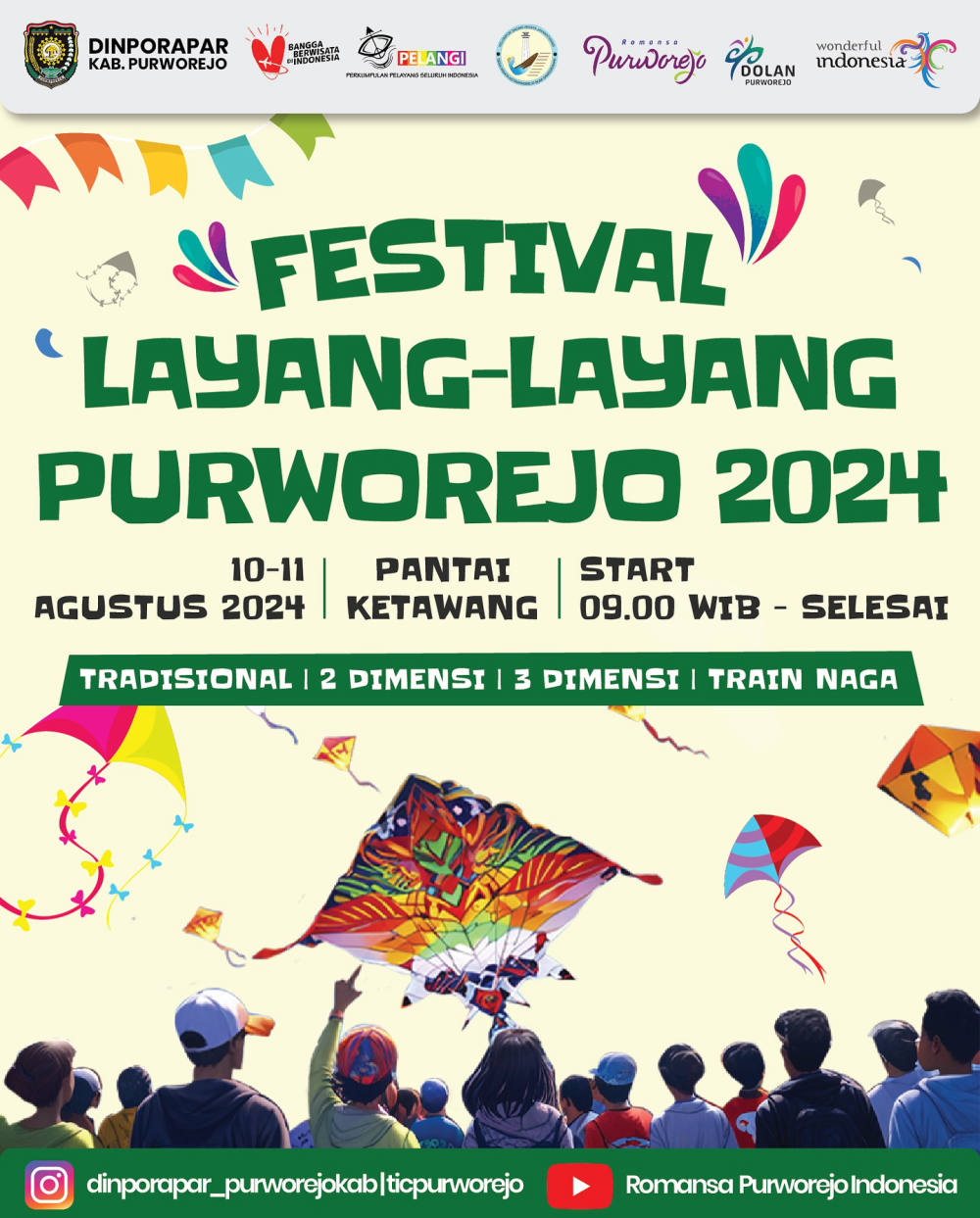 Festival Layang-Layang Nasional 2024: Kreasi dan Kompetisi di Pantai Ketawang