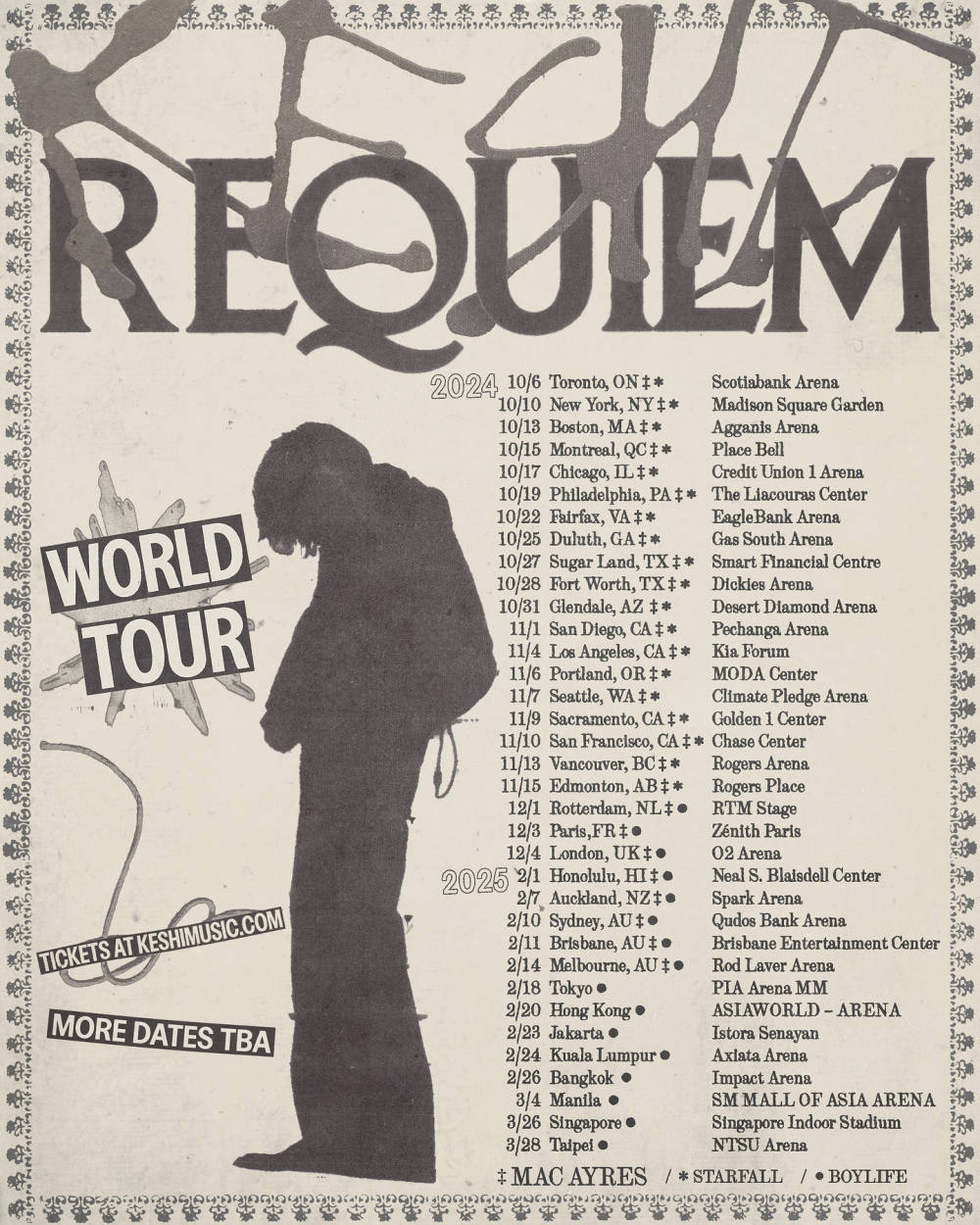 Keshi Requiem World Tour 2024/2025: Keshi Siap Mengguncang Panggung di Asia