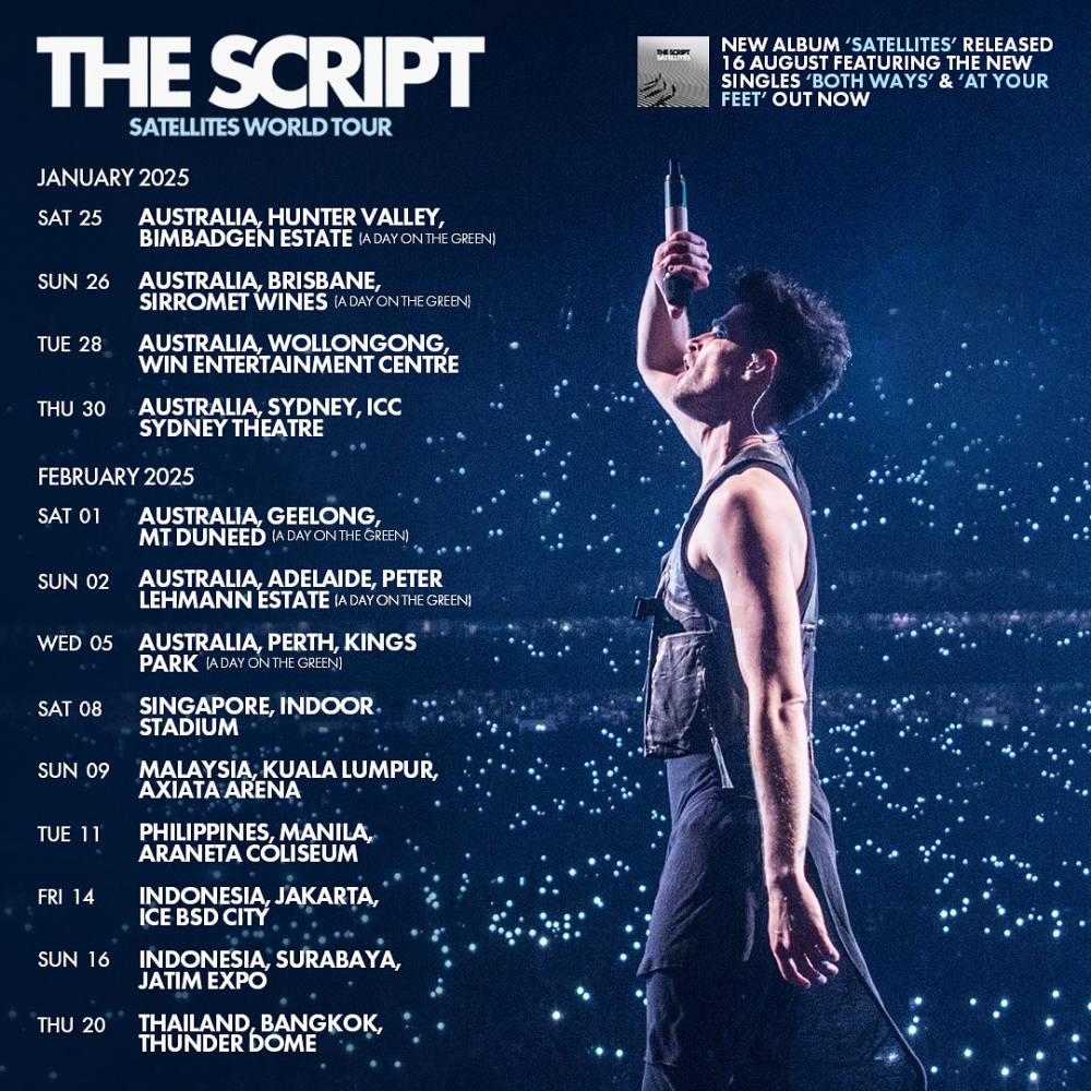 The Script Siap Gelar Tur Dunia “Satellites” di Asia dan Australia