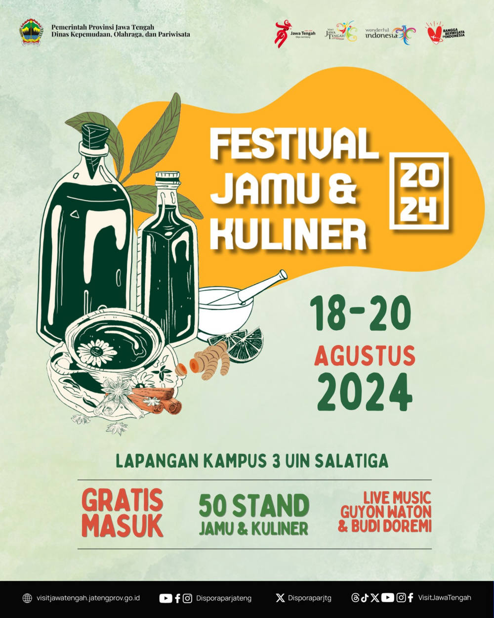 Peringatan Hari Jadi ke-79 Provinsi Jawa Tengah: Festival Jamu dan Kuliner 2024, Ajang Seru-seruan Akhir Pekan