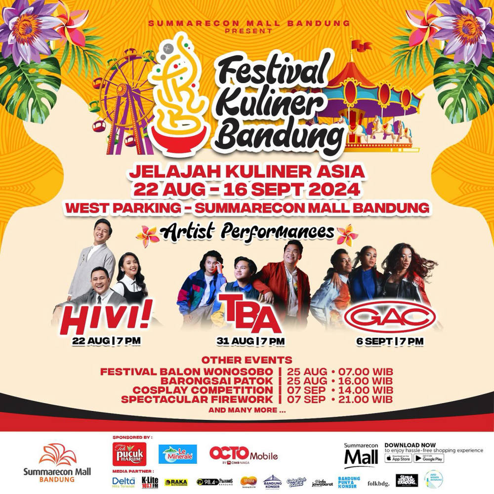Festival Kuliner Bandung 2024: Jelajah Kuliner Asia di Summarecon Mall Bandung