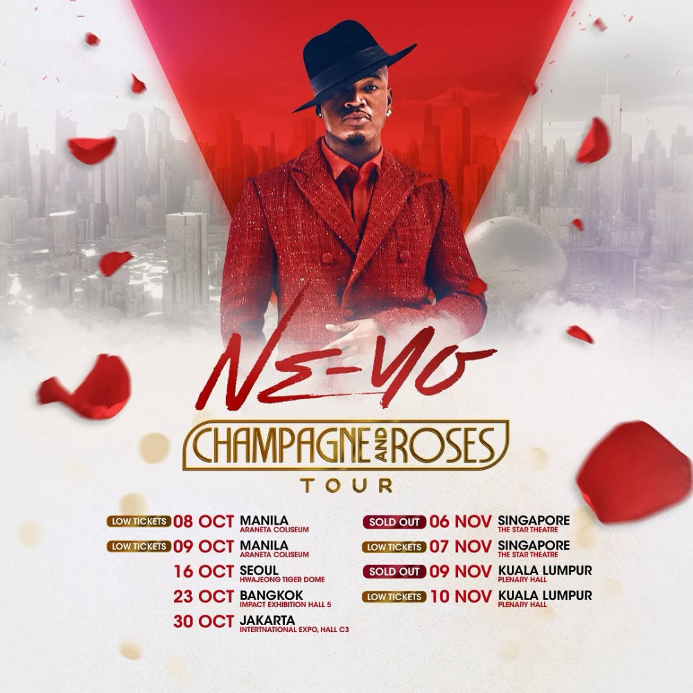 Ne-Yo Hadirkan Tur “Champagne and Roses” ke Jakarta, Indonesia pada 30 Oktober 2024