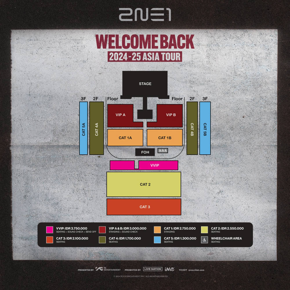 2NE1 Asia Tour 2024: “WELCOME BACK” di Jakarta – Harga Tiket dan Jadwal Penjualan