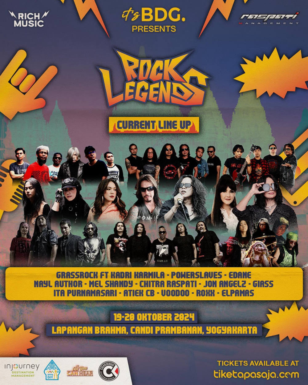 Rock Legends Festival 2024: Nostalgia Musik Rock Legendaris di Candi Prambanan