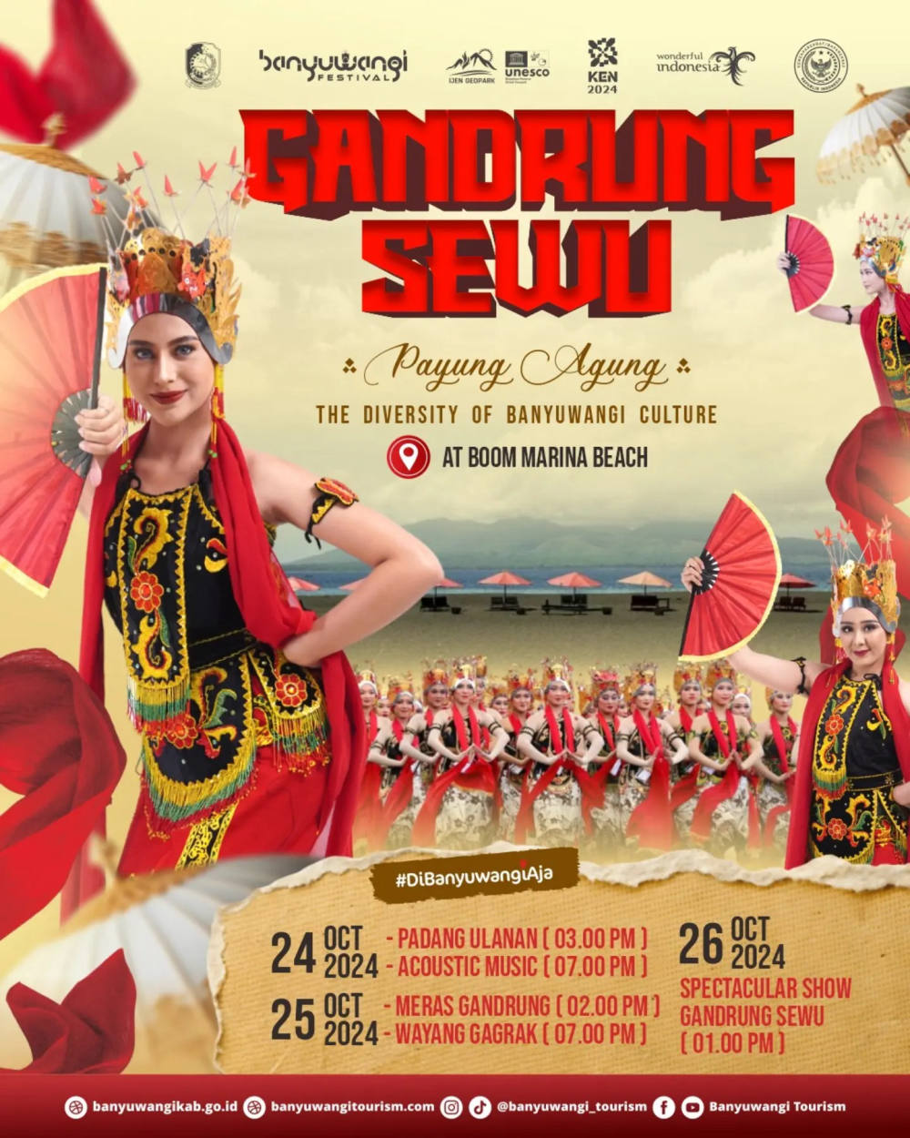 Gandrung Sewu 2024 Segera Hadir dengan Tema “Payung Agung, The Diversity of Banyuwangi Culture”