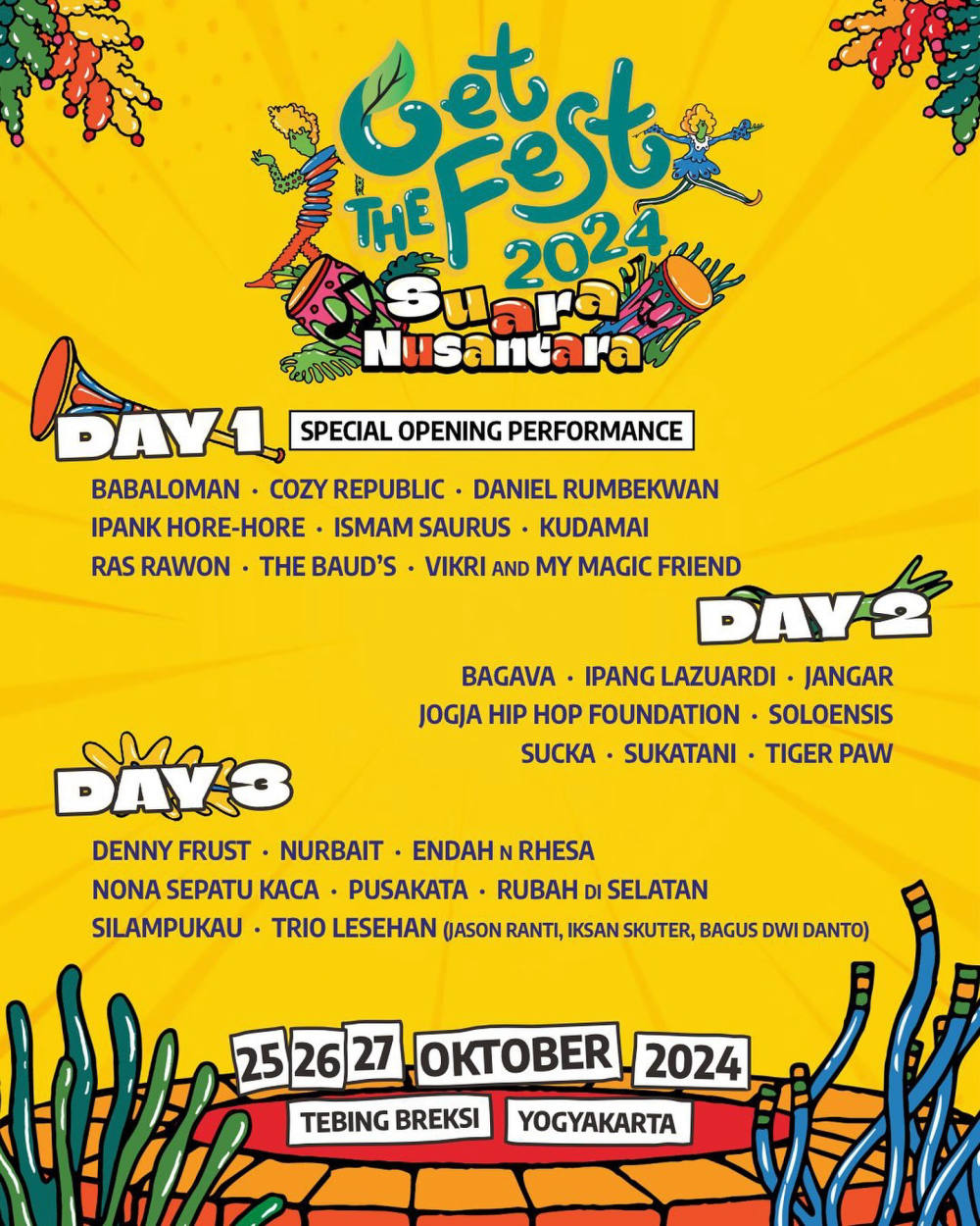 Get The Fest 2024: Festival Seni dan Budaya dengan Energi dari Sampah Plastik di Tebing Breksi, Yogyakarta Get The Fest 2024: Festival Seni dan Budaya dengan Energi dari Sampah Plastik di Tebing Breksi, Yogyakarta