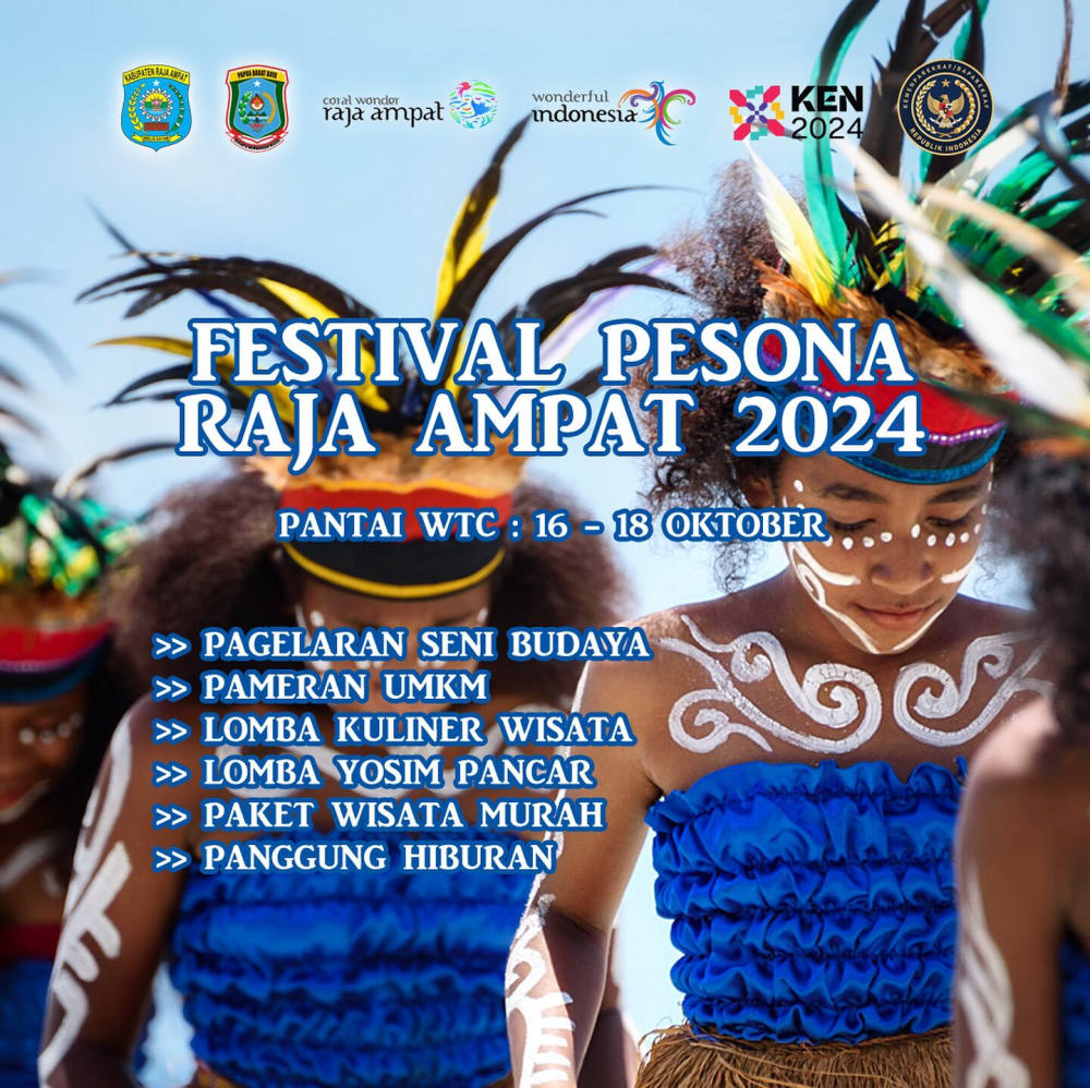 Festival Pesona Raja Ampat 2024: Pesta Alam dan Budaya di Kepingan Surga Papua Barat Daya Festival Pesona Raja Ampat 2024: Pesta Alam dan Budaya di Kepingan Surga Papua Barat Daya