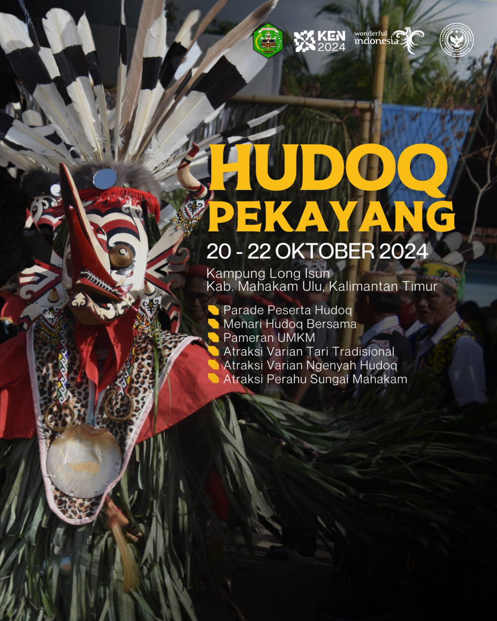 Hudoq Pekayang 2024: Warisan Budaya Dayak yang Memupuk Kebersamaan dan Gotong Royong di Mahakam Ulu