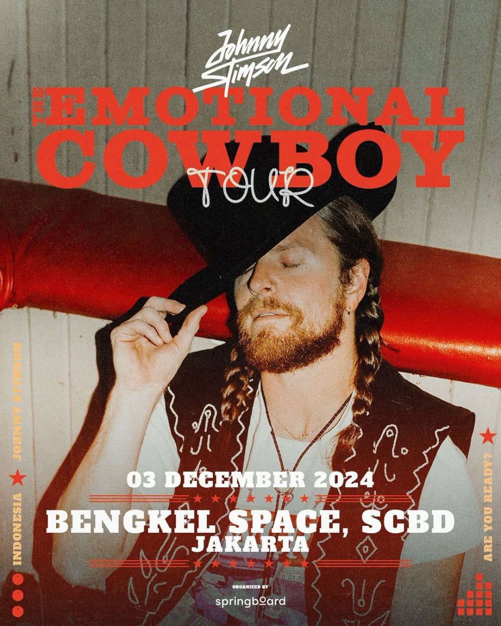 Johnny Stimson Siap Gelar Konser Perdana di Jakarta dengan “Emotional Cowboys” Show
