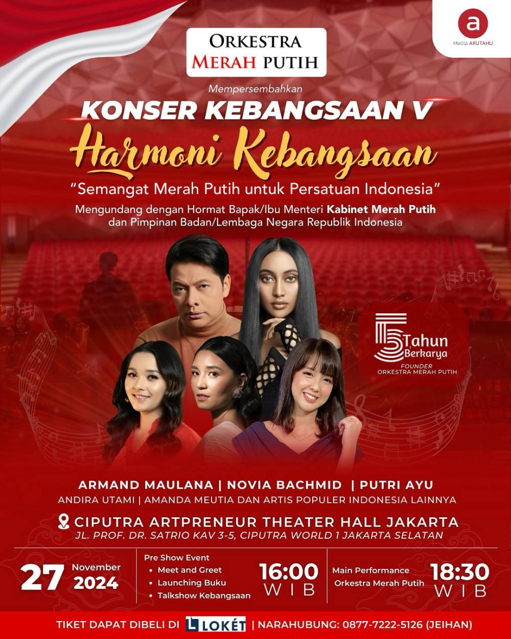 Konser Kebangsaan V: Harmoni Kebangsaan, Rayakan Semangat Nasionalisme di Hari Pahlawan