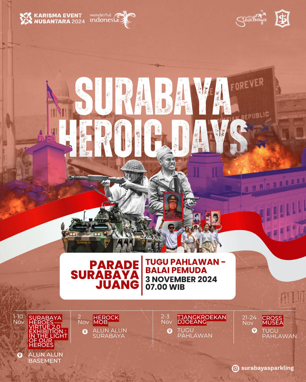Surabaya Heroic Days 2024: Meriahkan Bulan Pahlawan di Kota Pahlawan Surabaya Heroic Days 2024: Meriahkan Bulan Pahlawan di Kota Pahlawan