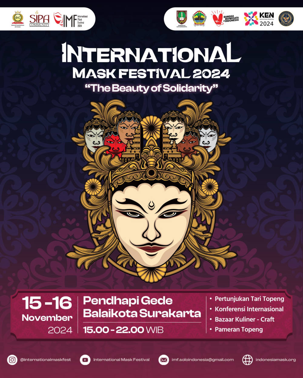 International Mask Festival (IMF) 2024: Merayakan Keindahan Solidaritas Lewat Seni Topeng di Kota Solo