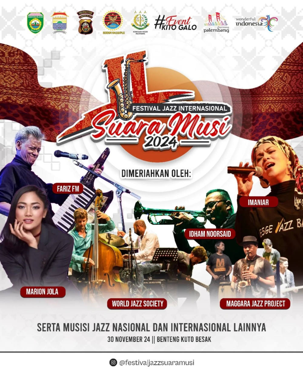 Festival Jazz Internasional Suara Musi 2024: Harmoni Jazz di Tepian Sungai Musi