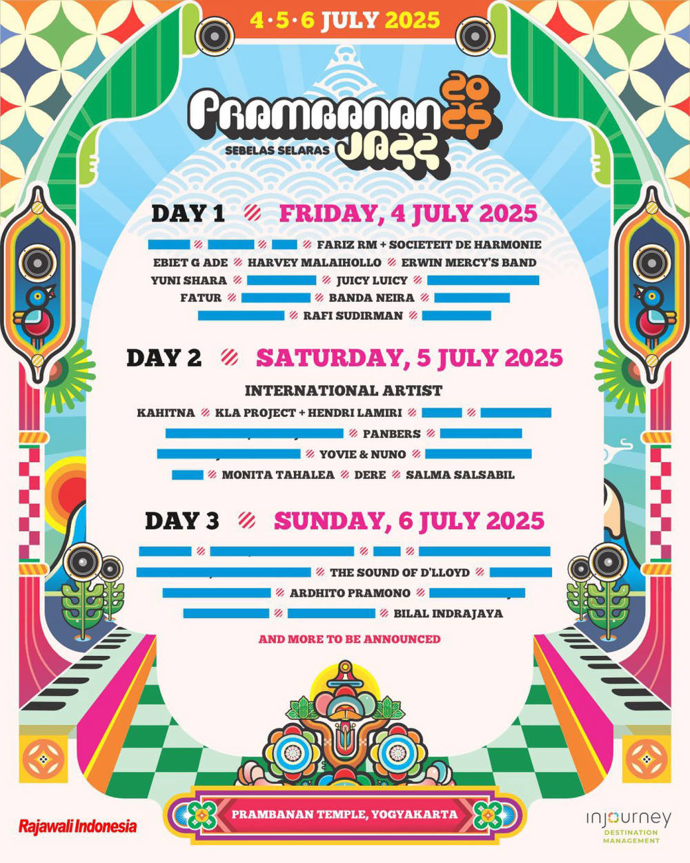 Intip Line Up Sementara Prambanan Jazz Festival 2025 – Sebelas Selaras