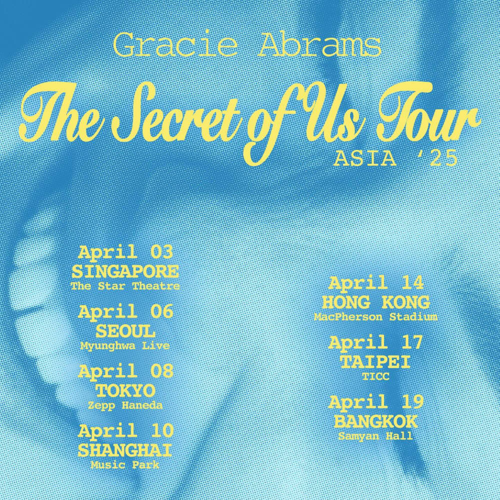 Gracie Abrams Gelar Tur Asia Perdana “The Secret Of Us” di Tahun 2025