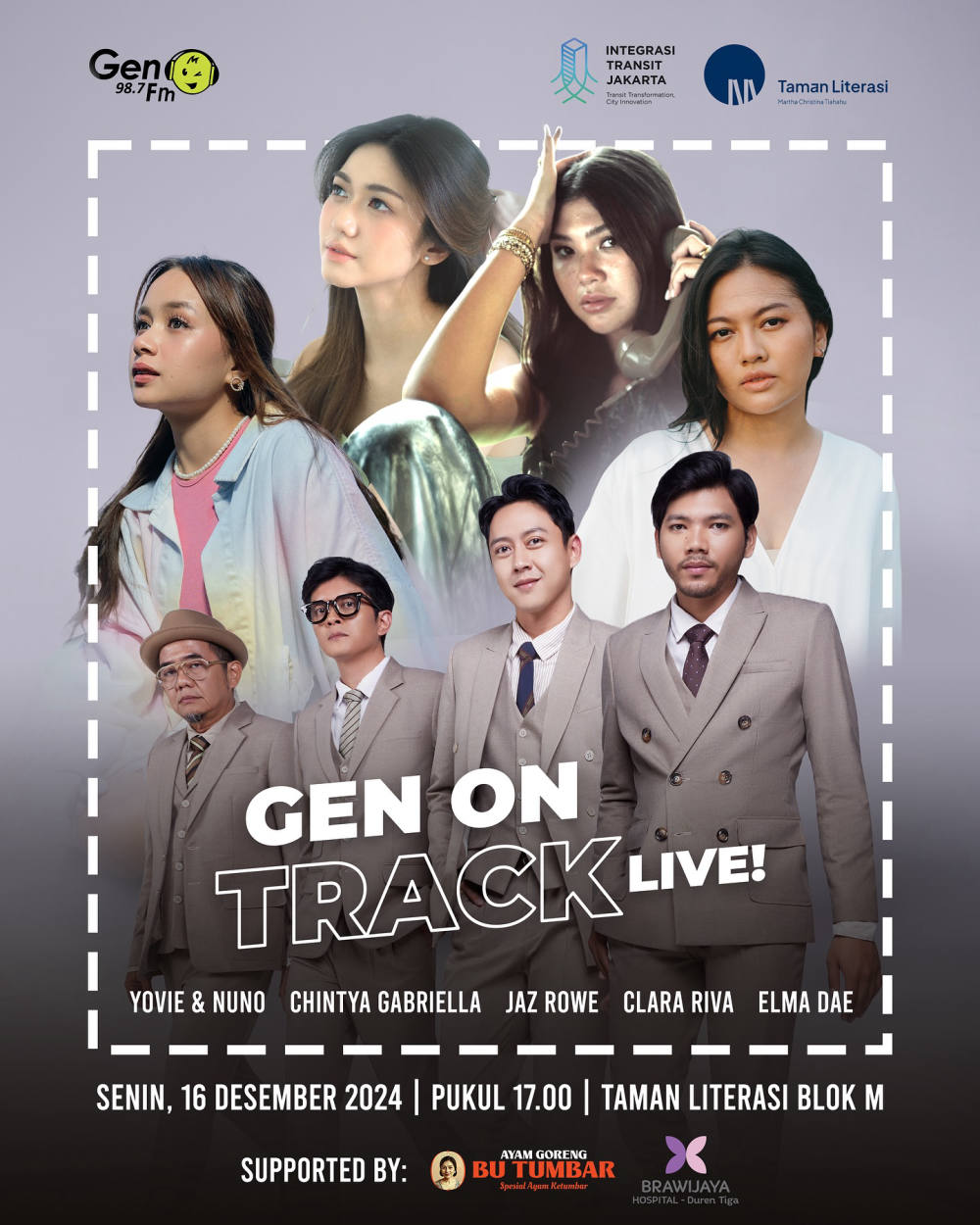Musik di Taman Literasi Blok M Hari Ini: Yovie & Nuno hingga Chintya Gabriella