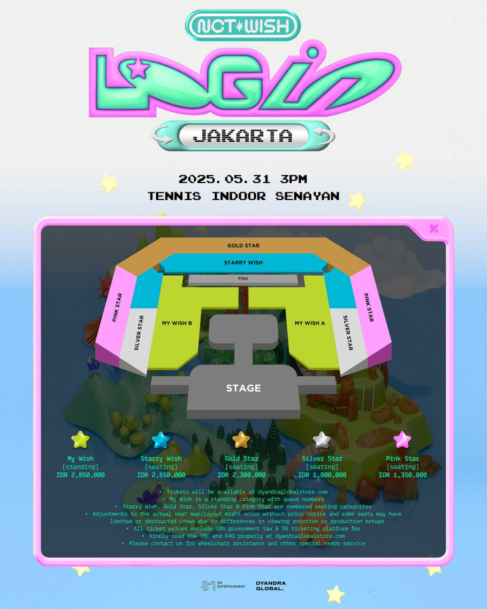 Harga Tiket & Seat Map Konser 2025 NCT WISH ASIA TOUR ‘LOG in’