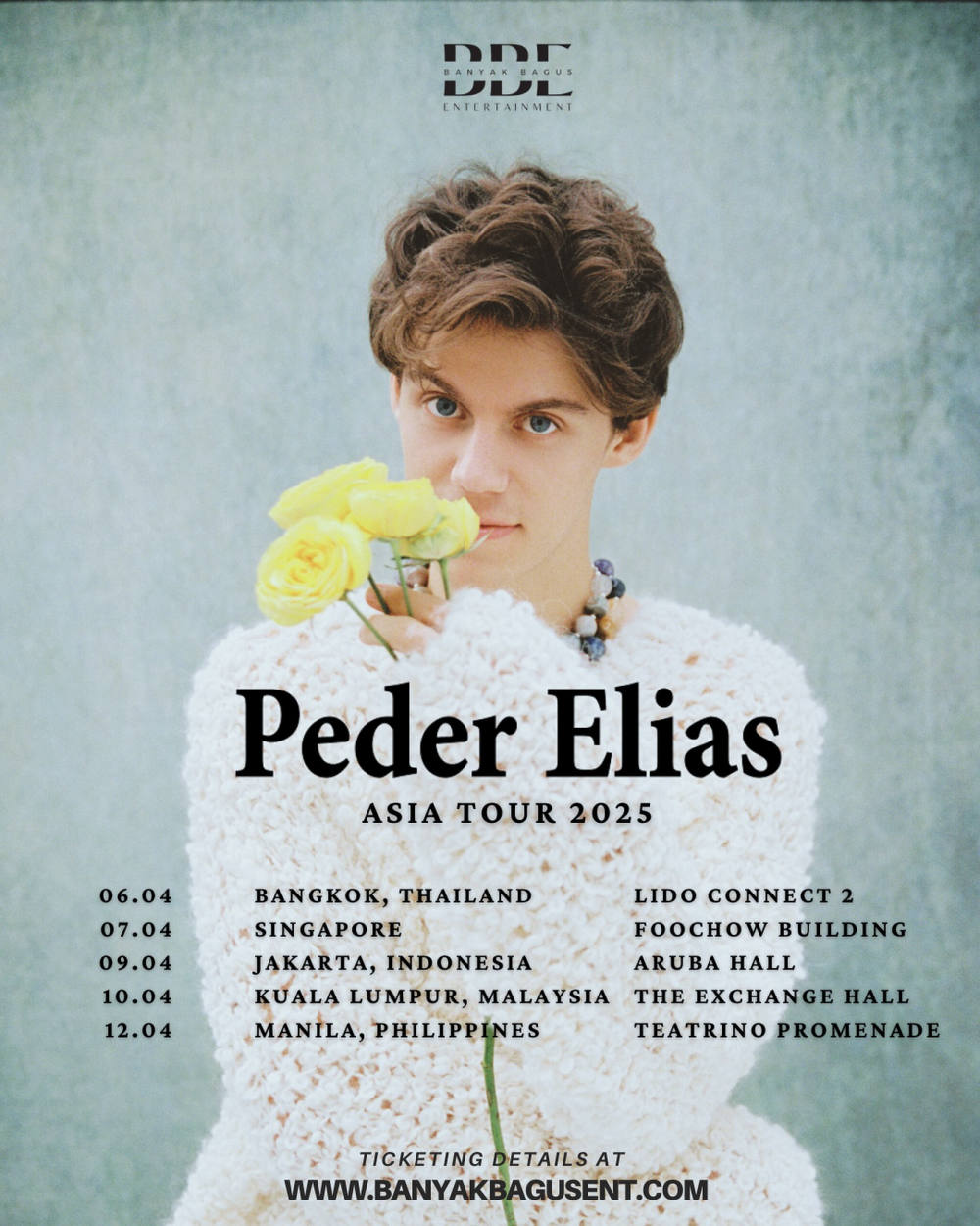 Peder Elias Siap Menggelar Konser di Jakarta dalam Asia Tour 2025