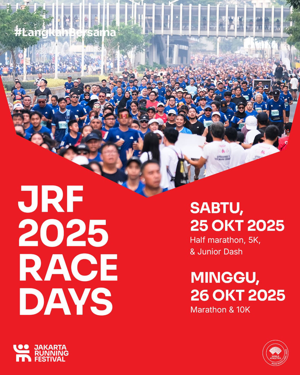 Dari Junior Dash hingga Marathon: Jakarta Running Festival 2025, Pendaftaran Umum Dibuka Maret Mendatang