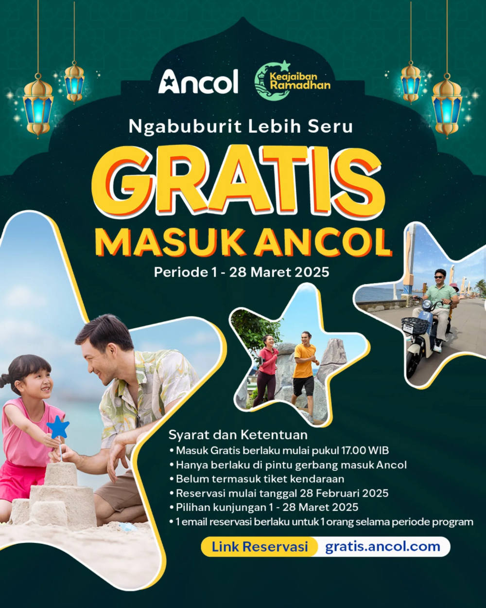 Ancol Hadirkan Program Masuk Gratis Selama Sebulan Penuh di Bulan Ramadhan 2025
