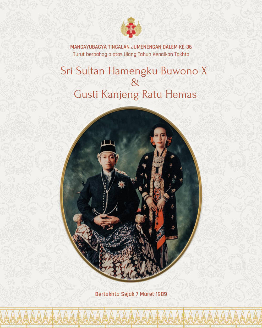 Peringatan 36 Tahun Kepemimpinan Sri Sultan Hamengku Buwono X: Warisan dan Filosofi Kepemimpinan