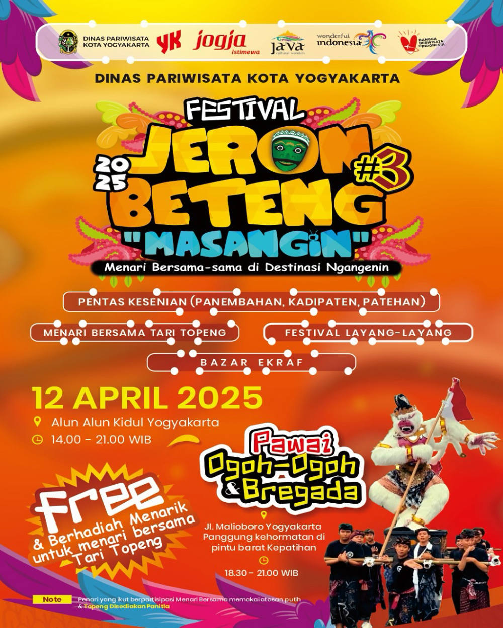 Festival Jeron Beteng 2025 “Masangin”, Sajikan Kolaborasi Budaya dan Kreativitas di Jantung Kota Yogyakarta
